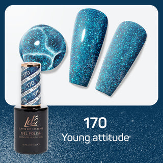 LDS 170 Young Attitude - LDS Gel Polish & Matching Nail Lacquer Duo Set - 0.5oz