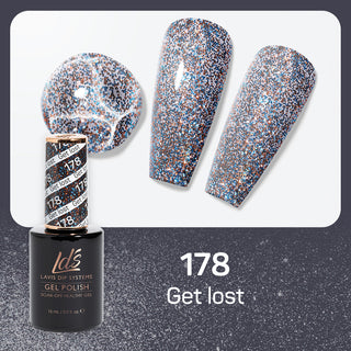 LDS 178 Get Lost - LDS Gel Polish & Matching Nail Lacquer Duo Set - 0.5oz
