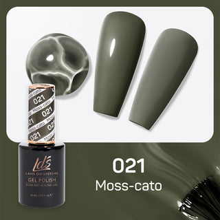 LDS 021 Moss-Cato - LDS Gel Polish & Matching Nail Lacquer Duo Set - 0.5oz