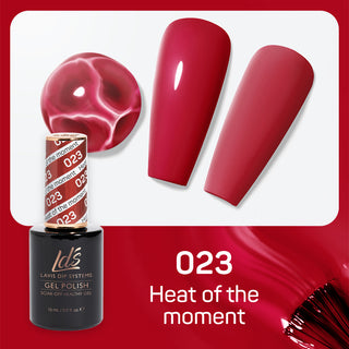 LDS 023 Heat Of The Moment - LDS Gel Polish & Matching Nail Lacquer Duo Set - 0.5oz