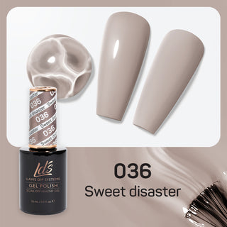 LDS 036 Sweet Disaster - LDS Gel Polish & Matching Nail Lacquer Duo Set - 0.5oz