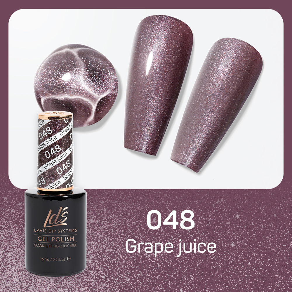 LDS 048 Grape Juice - LDS Gel Polish & Matching Nail Lacquer Duo Set - 0.5oz