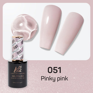 LDS 051 Pinky Pink - LDS Gel Polish & Matching Nail Lacquer Duo Set - 0.5oz