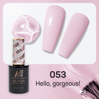 LDS 053 Hello, Gorgeous - LDS Gel Polish & Matching Nail Lacquer Duo Set - 0.5oz