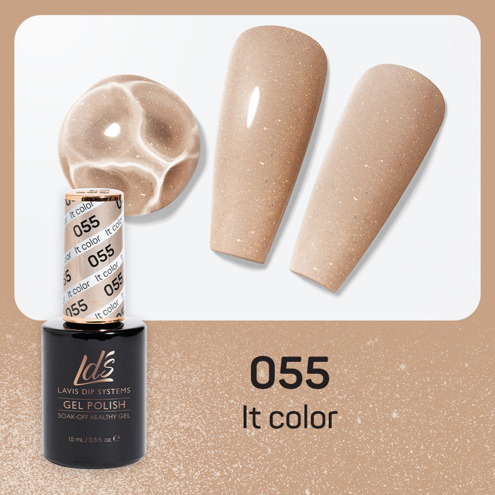LDS 055 It Color - LDS Gel Polish & Matching Nail Lacquer Duo Set - 0.5oz