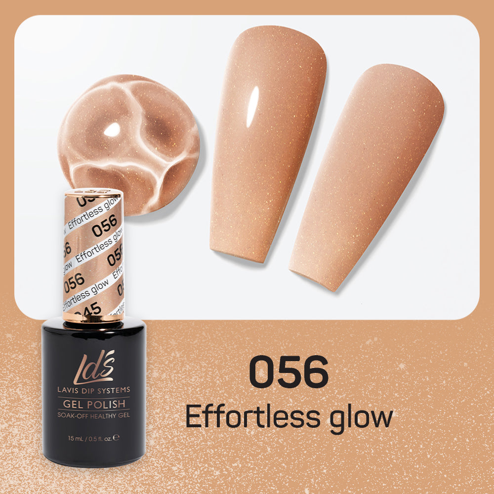 LDS 056 Effortless Glow - LDS Gel Polish & Matching Nail Lacquer Duo Set - 0.5oz