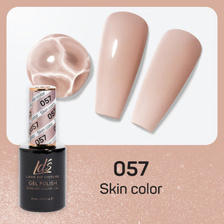 LDS 057 Skin Color - LDS Gel Polish & Matching Nail Lacquer Duo Set - 0.5oz