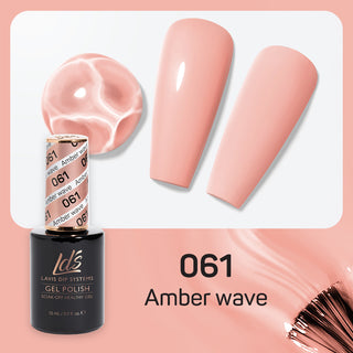 LDS 061 Amber Wave - LDS Gel Polish & Matching Nail Lacquer Duo Set - 0.5oz