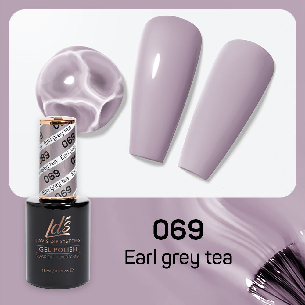 LDS 069 Earl Grey Tea - LDS Gel Polish & Matching Nail Lacquer Duo Set - 0.5oz