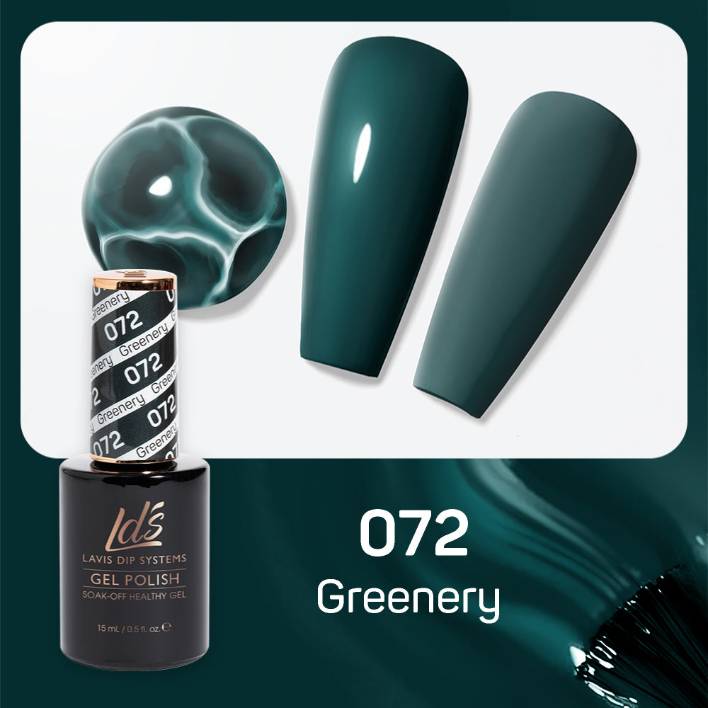 LDS 072 Greenery - LDS Gel Polish & Matching Nail Lacquer Duo Set - 0.5oz
