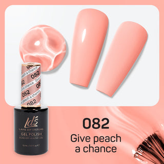 LDS 082 Give Peach A Chance - LDS Gel Polish & Matching Nail Lacquer Duo Set - 0.5oz