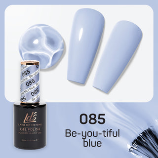 LDS 085 Be-You-Tiful Blue - LDS Gel Polish & Matching Nail Lacquer Duo Set - 0.5oz