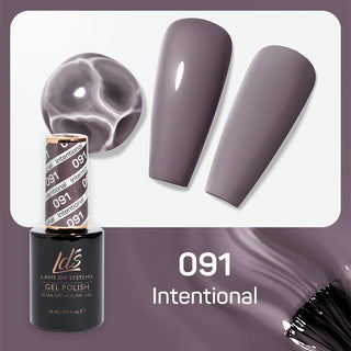LDS 091 Intentional - LDS Gel Polish & Matching Nail Lacquer Duo Set - 0.5oz