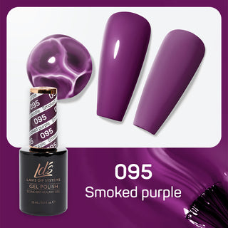 LDS 095 Smoked Purple - LDS Gel Polish & Matching Nail Lacquer Duo Set - 0.5oz