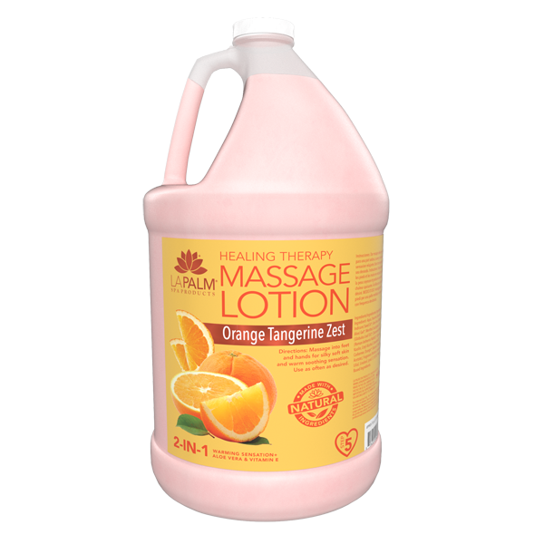 Lapalm Healing Therapy Massage Lotion | 1 Gallon | Orange Tangerine Zest