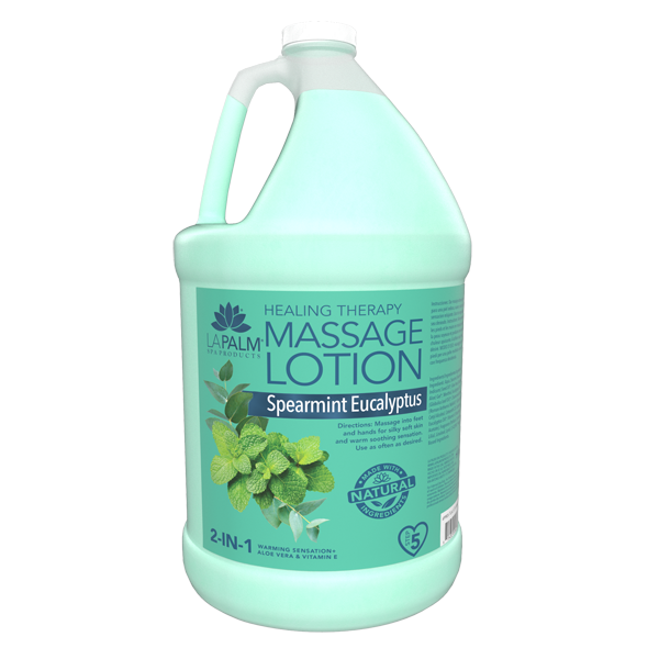 Lapalm Healing Therapy Massage Lotion | 1 Gallon | Spearmint Eucalyptus