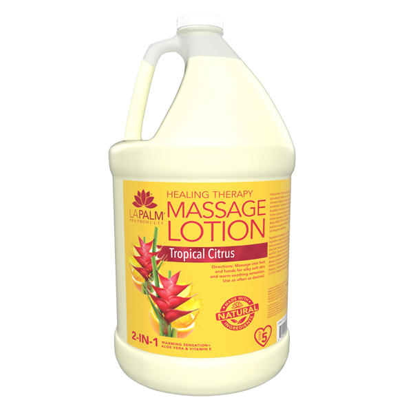 Lapalm Healing Therapy Massage Lotion | 1 Gallon | Tropical Citrus