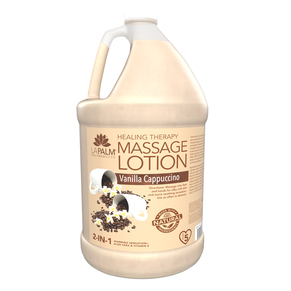 Lapalm Healing Therapy Massage Lotion | 1 Gallon | Vanilla Cappucchino