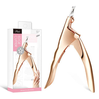 Fake Nail Tips Cutter Professional Clippers Straight Edge Acrylic Material Manicure Guillotine Cut False Nails Accessories Tool - Gold