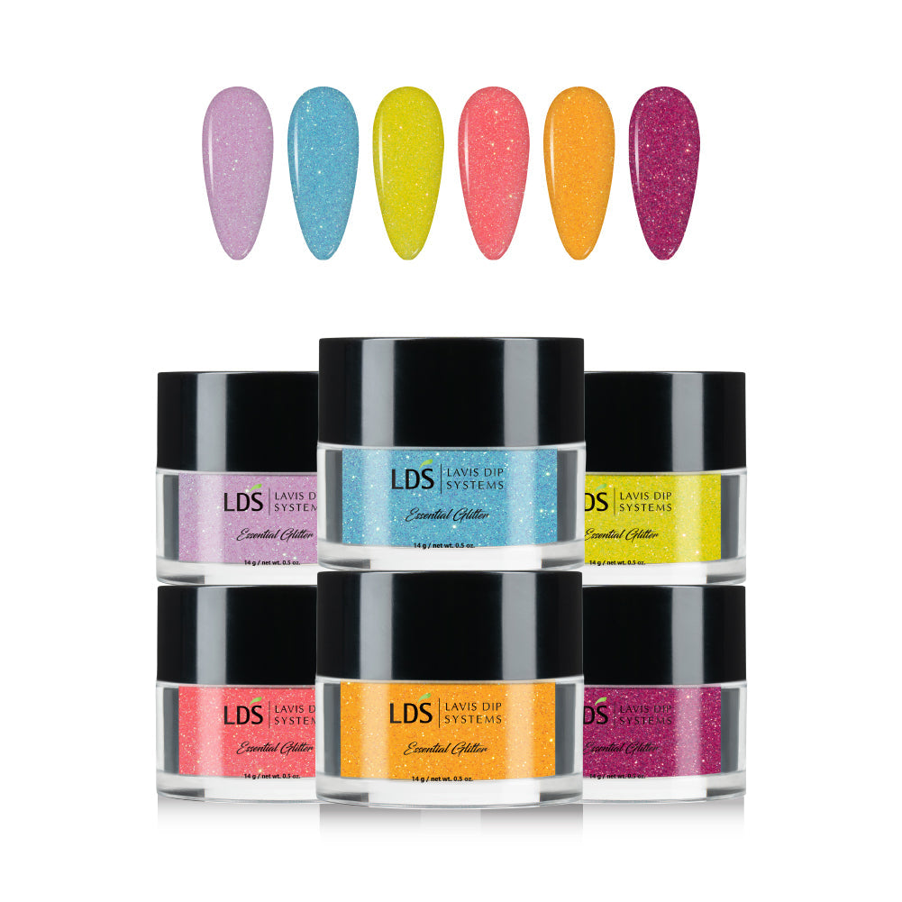 LDS Sugar Glitter Nail Art (6 colors): DSG01-DSG06 - 0.5 oz