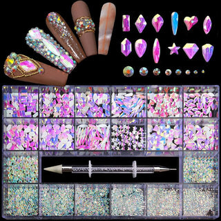 Nail Crystals Tiny Rhinestones Crystal Glass Manicure for Salon