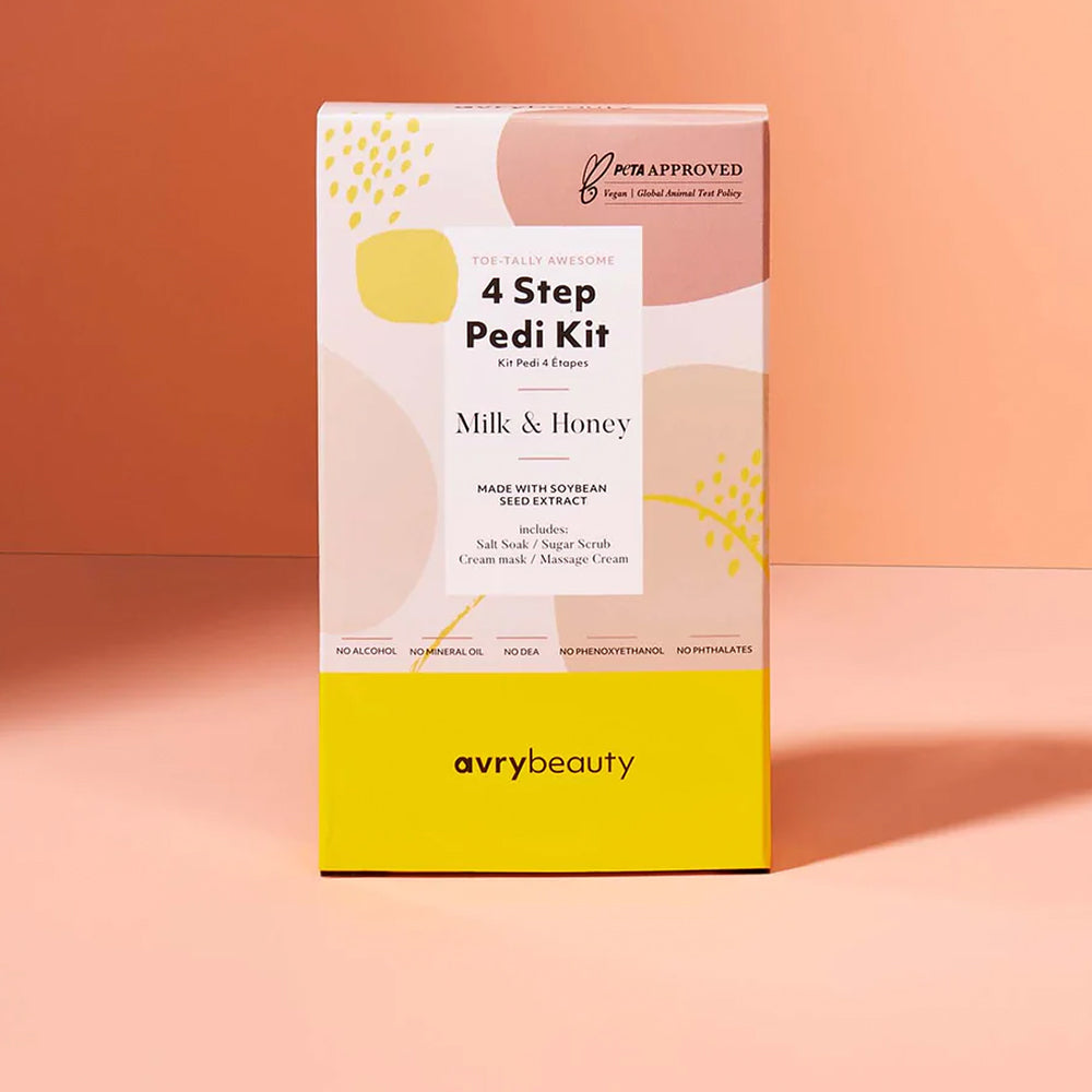 AVRY BEAUTY - 4 Steps Pedicure Kit - Milk & Honey