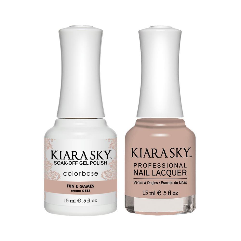 Kiara Sky 583 Fun & Games - Kiara Sky Gel Polish & Matching Nail Lacquer Duo Set - 0.5oz