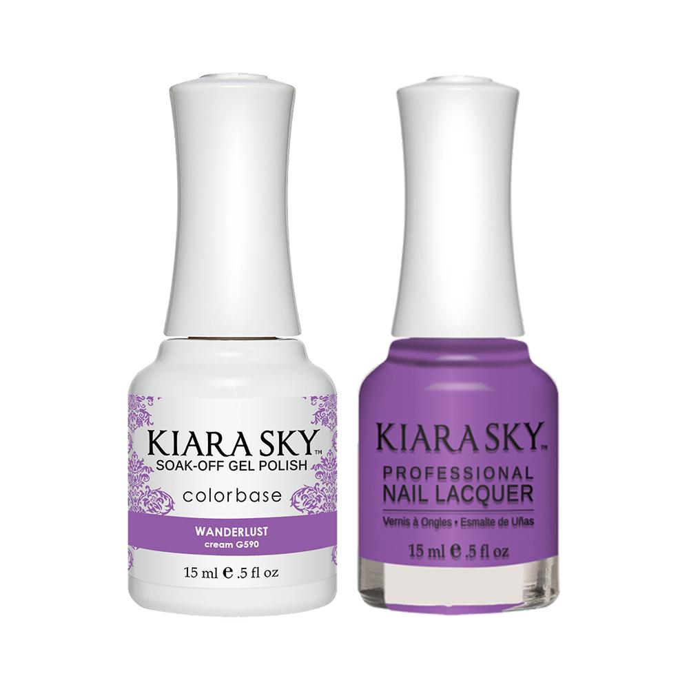 Kiara Sky 590 Wanderlust - Kiara Sky Gel Polish & Matching Nail Lacquer Duo Set - 0.5oz