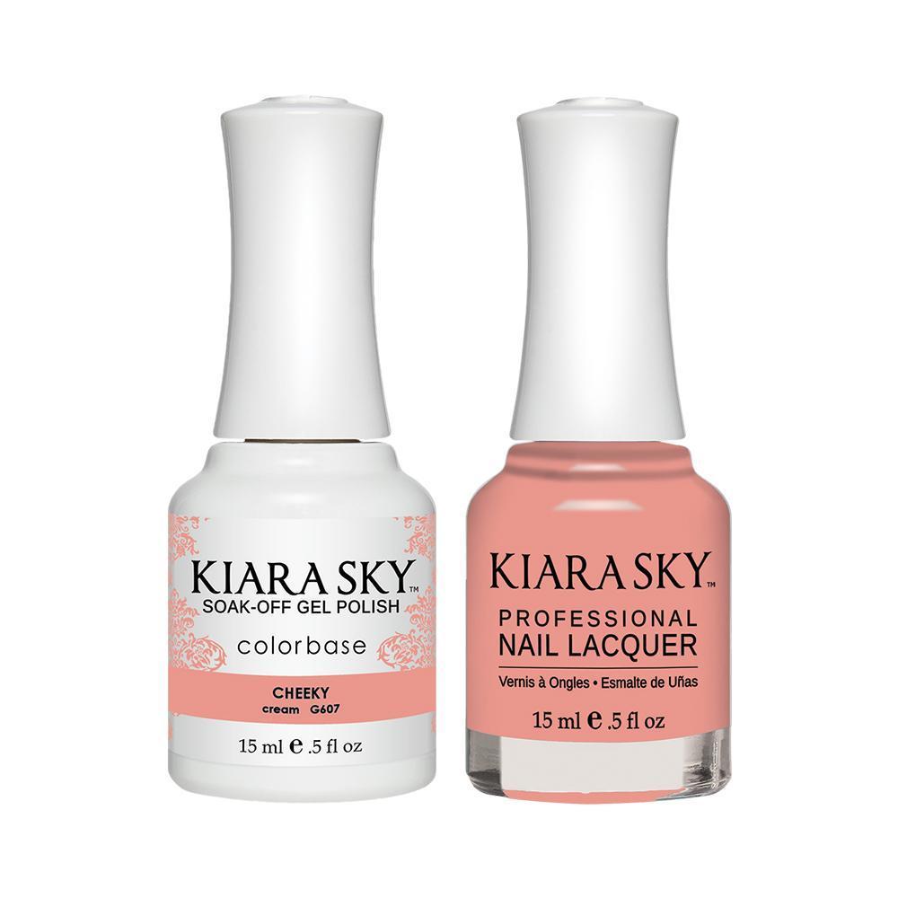 Kiara Sky 607 Cheeky - Kiara Sky Gel Polish & Matching Nail Lacquer Duo Set - 0.5oz