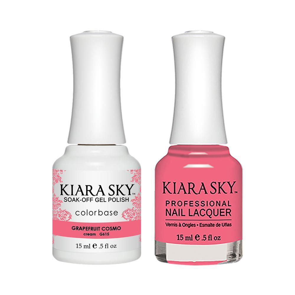 Kiara Sky 615 Grapefruit Cosmo - Kiara Sky Gel Polish & Matching Nail Lacquer Duo Set - 0.5oz