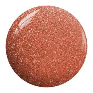 NuGenesis Glitter Orange Dipping Powder Nail Colors - NG 607 Copper Rose