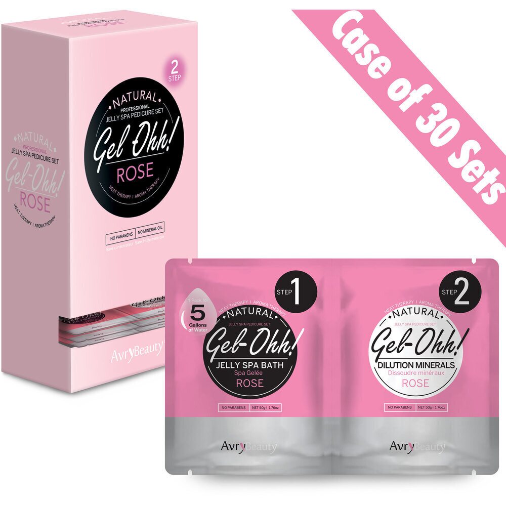 AVRY BEAUTY - CASE OF 30 - Gel-Ohh! Jelly Spa Bath - ROSE