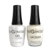 Nugenesis Gel Nail Polish Duo - 012 Glitter White Colors - Girl Best Friend