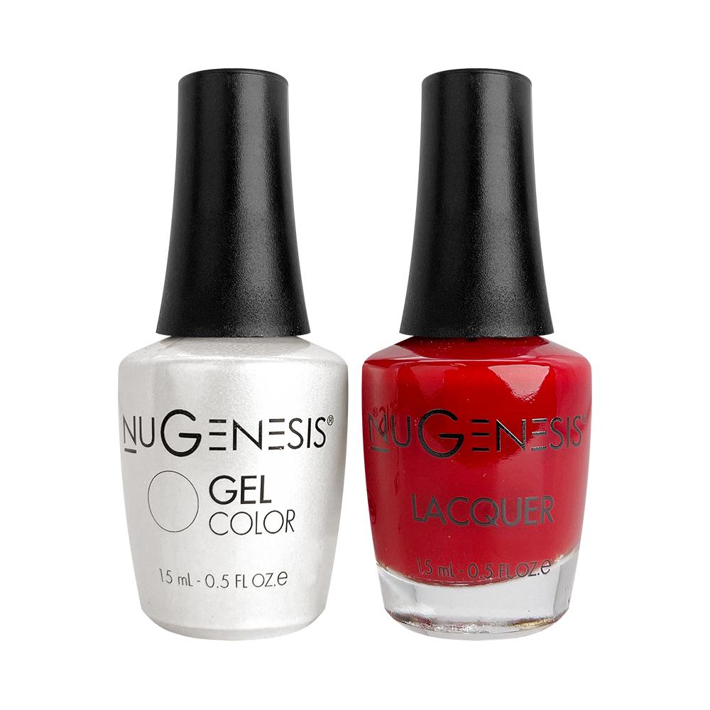 Nugenesis Gel Nail Polish Duo - 013 Red Colors - Five Alarm Red