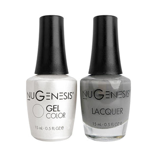 Nugenesis Gel Nail Polish Duo - 017 Gray Colors - Seal Gray