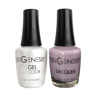 Nugenesis Gel Nail Polish Duo - 071 Purple Glitter Colors - Little Lilac