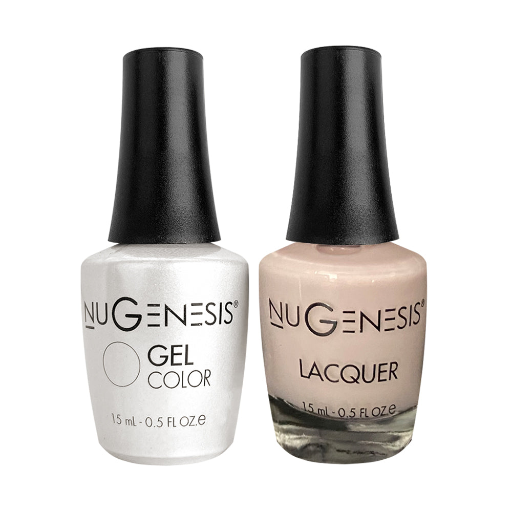 Nugenesis Gel Nail Polish Duo - 094 White Neutral Colors - Cotton White