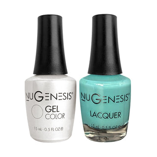 Nugenesis Gel Nail Polish Duo - 096 Mint Blue Colors - Cabo