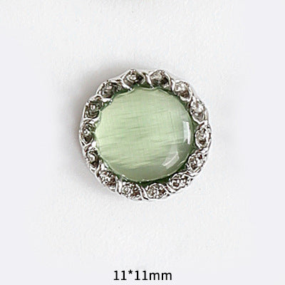 LX2 #055-064 2PCS Pearl Frame Circle Nail Charm