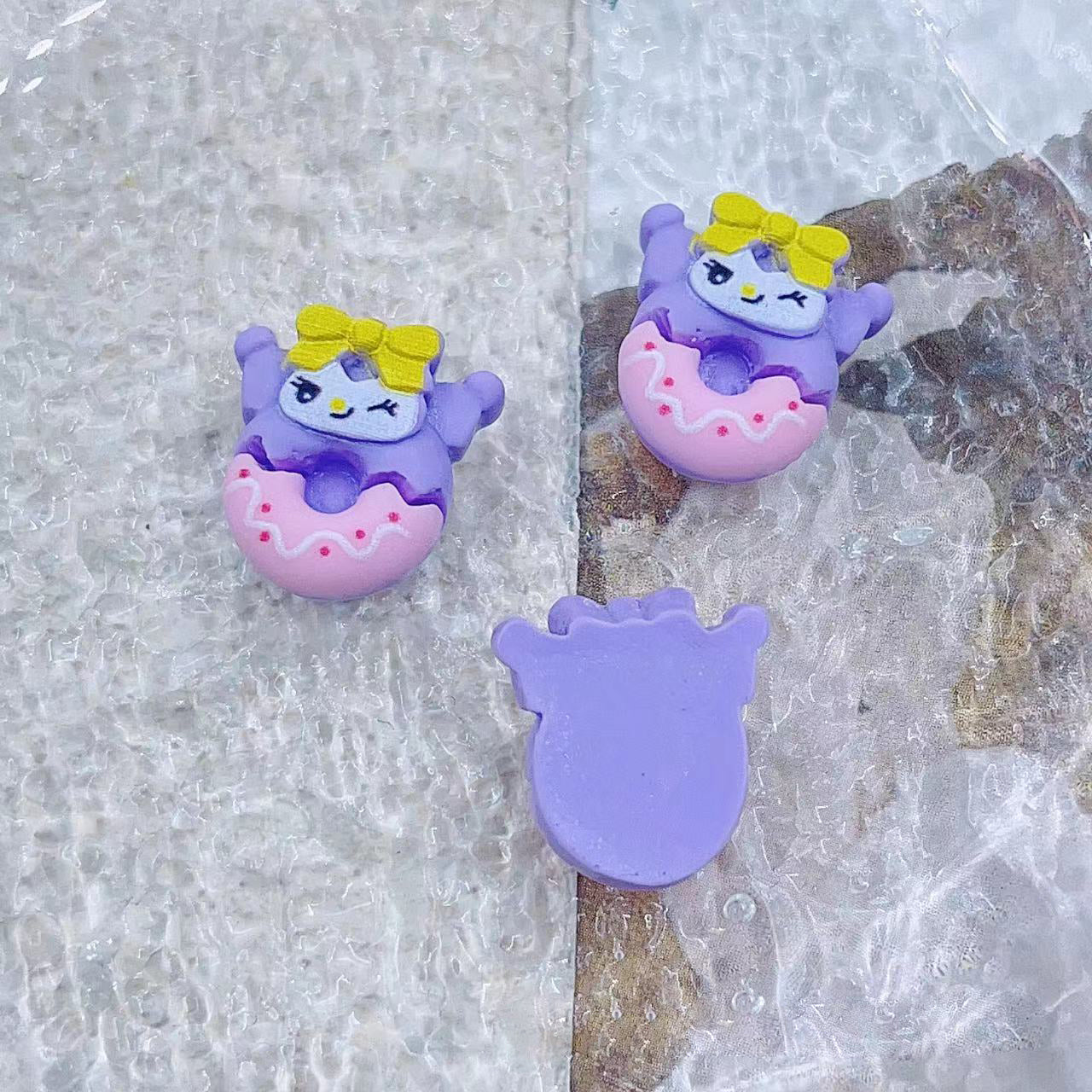 #337 2PCS Kuromi Donut Nail Charms