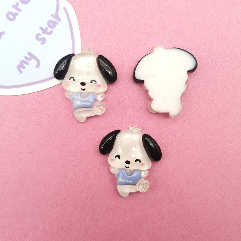 #372 2PCS Crystal Dancing Pochacco Charm