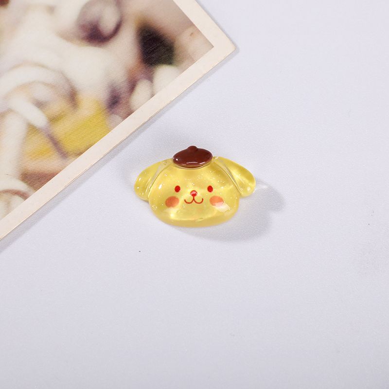 #304 2PCS Crystal Pompompurin Head Nail Charm