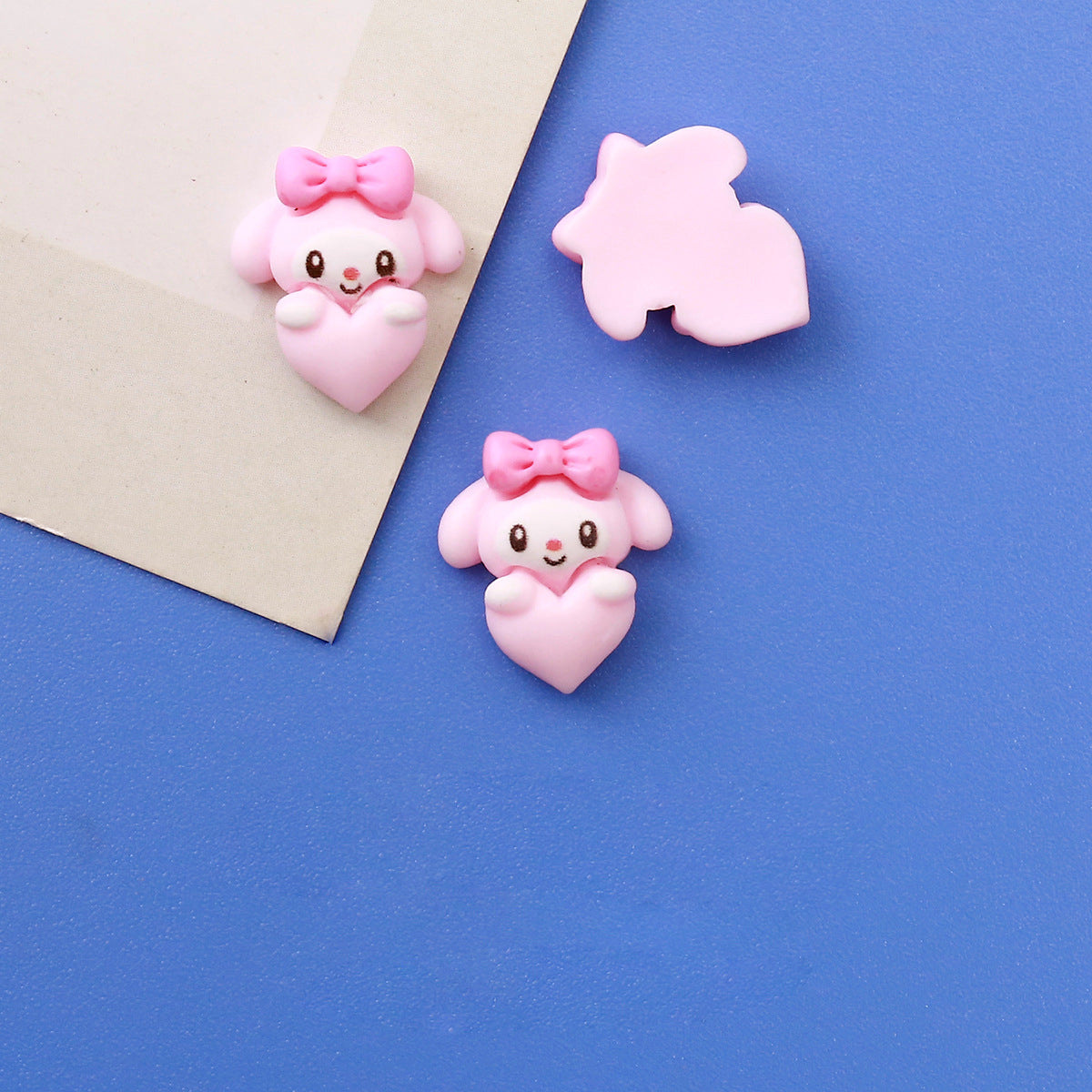 #395-400 2PCS My Melody Heart Nail Charm