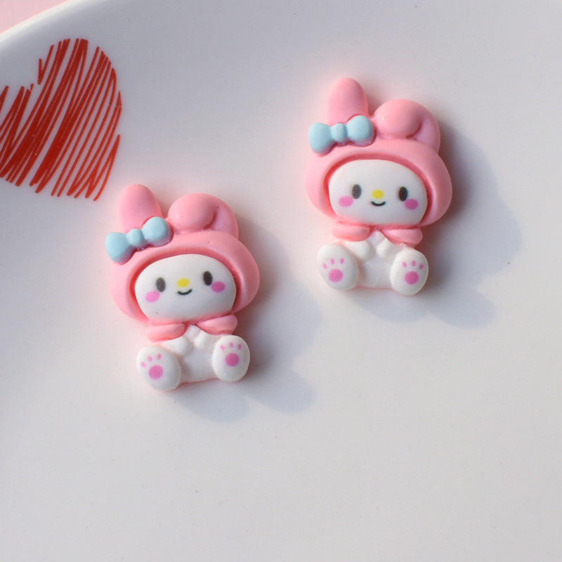 #355 2PCS Clay My Melody Nail Charm