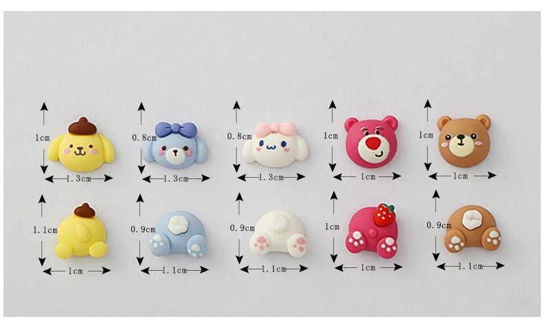 #321-325 2PCS Cheeky Friends Charm