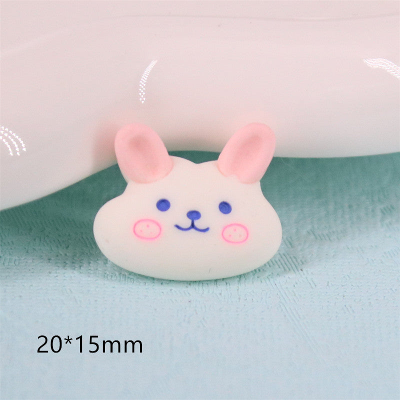 #502 2PCS Blushing Bunny Charm