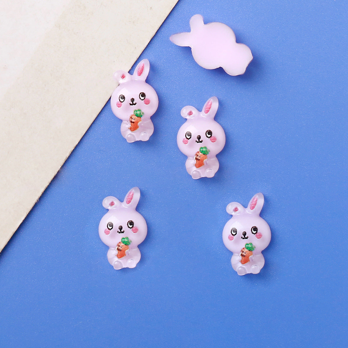 #200 2PCS Pink Rabbit Nail Charm