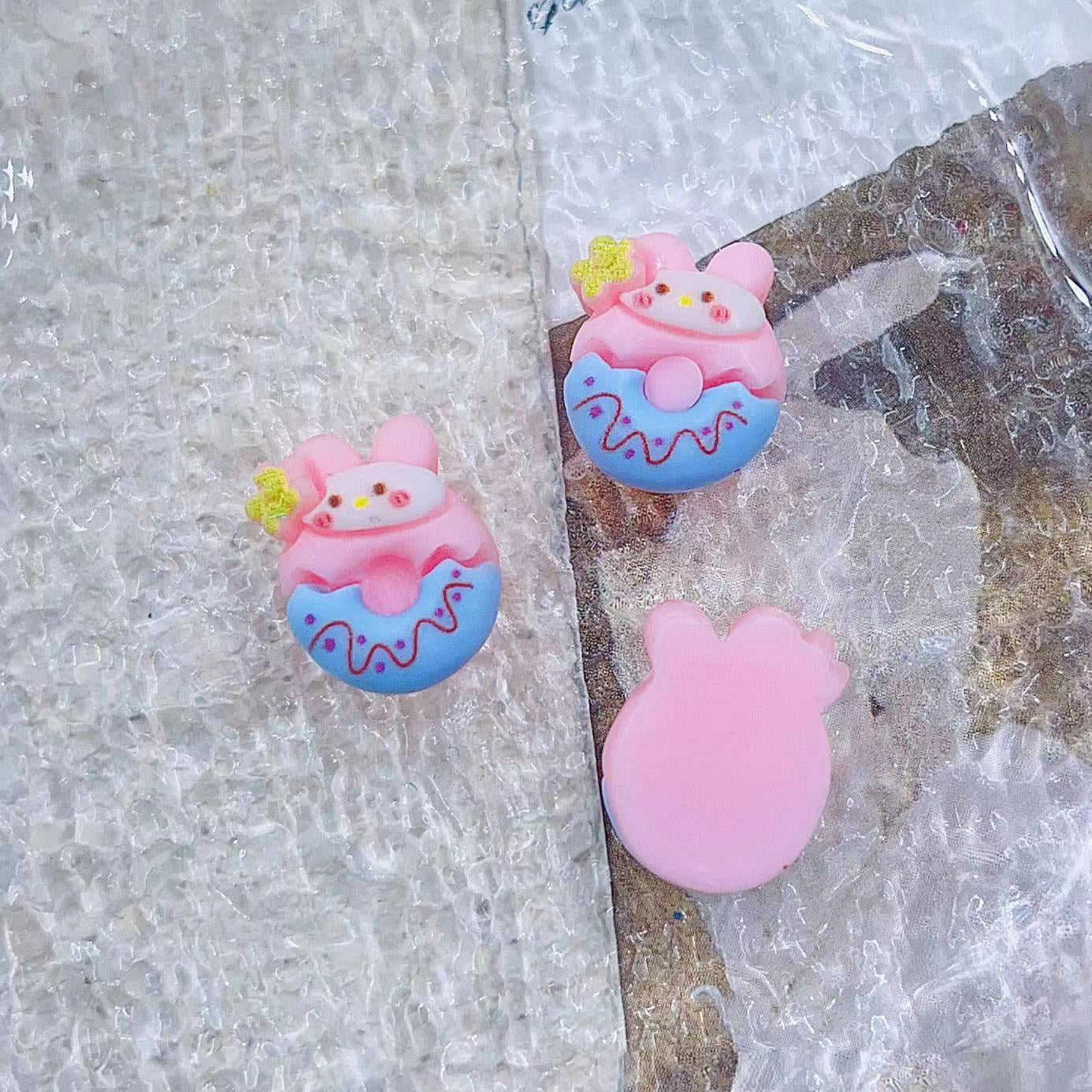 #338 2PCS My Melody Donut Nail Charms