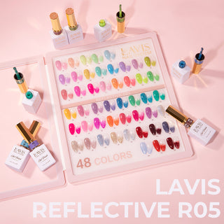 LAVIS Reflective R05 - Set 48 Colors - Gel Polish 0.5 oz