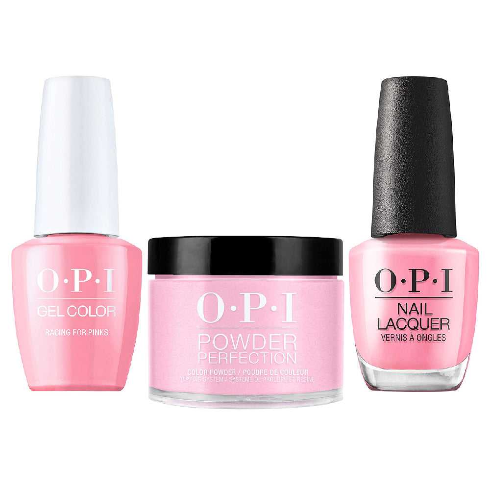 OPI 3 in 1 - D52 Racing For Pinks - Dip, Gel & Lacquer Matching